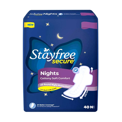 Stayfree Secure Nights Cottony Soft Comfort